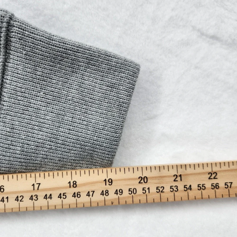 Banana Republic‎ French Rib Hoodie Mens Medium Light Grey Pullover 815018-01-1